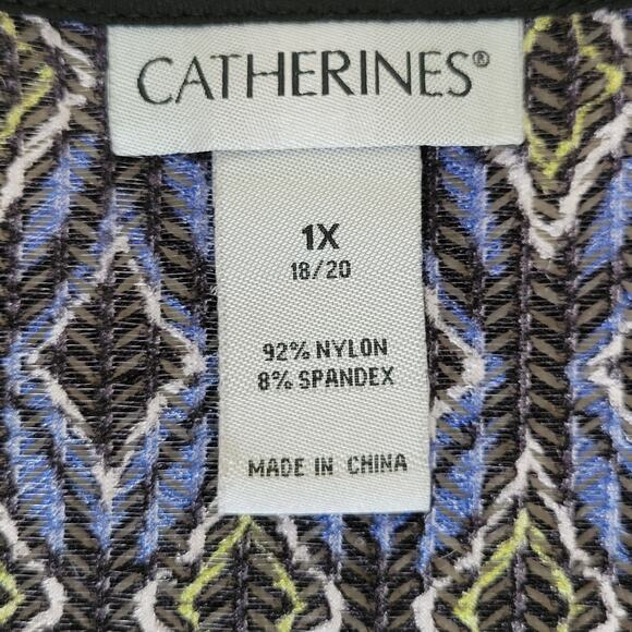 Catherines Size 1X Cardigan Open Front Long Sleeve Stretch Topper - Picture 12 of 13